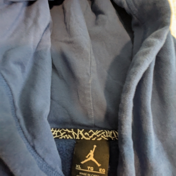 Air Jordan 6 Low “Insignia Blue” x Jordan Flight Brushed Pullover Hoodie Size me - Picture 4 of 6